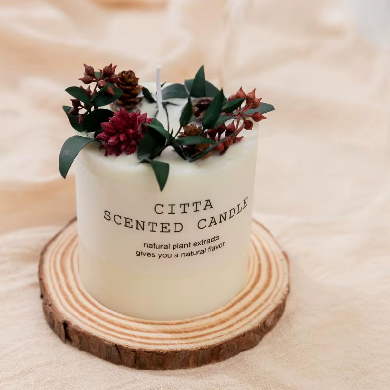 Small Handmade Romantic Candle