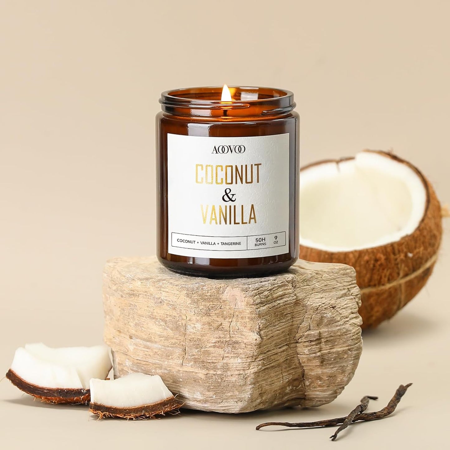 AOOVOO Vanilla Coconut Candle