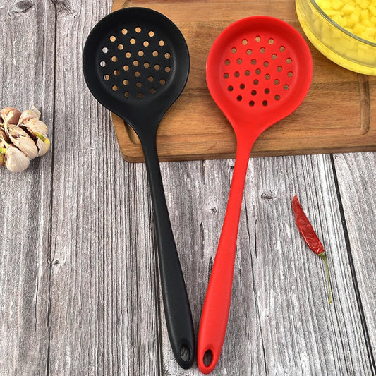 Long Handle Silicone Slotted Spoon 