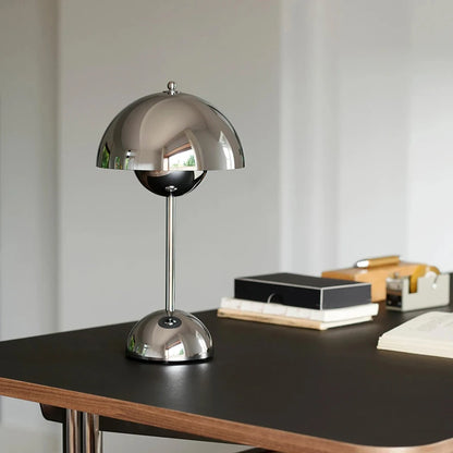 Chrome Mushroom Table Lamp