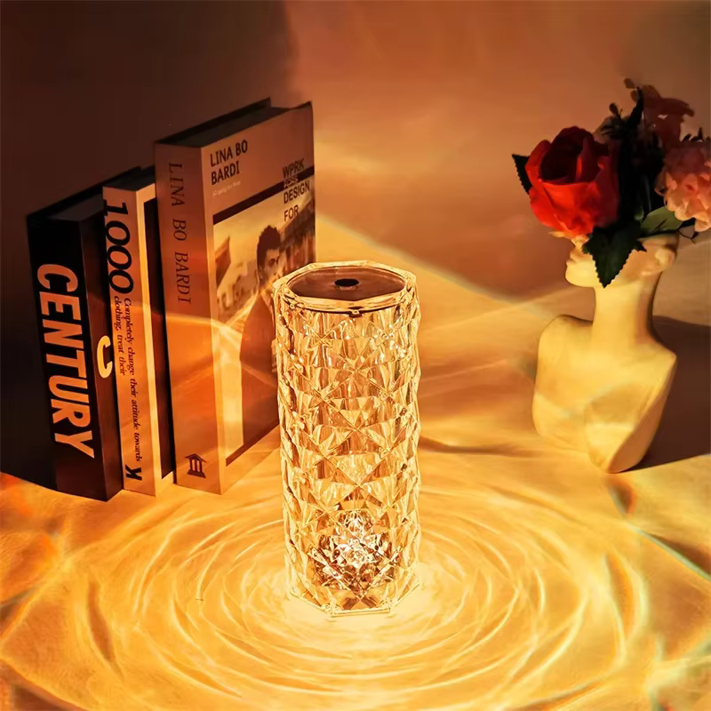 Rose Crystal Lamp