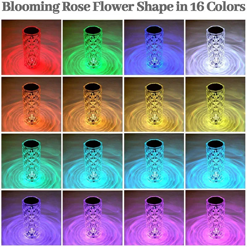 Rose Crystal Lamp