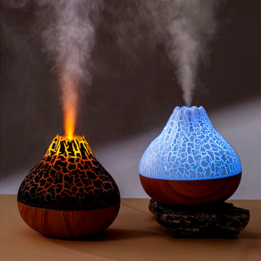 Volcano Air Humidifier 300Ml Desktop USB Water Mist Diffuser Purifier Air Freshener Nebulizer with Colorful Ambient Night Light